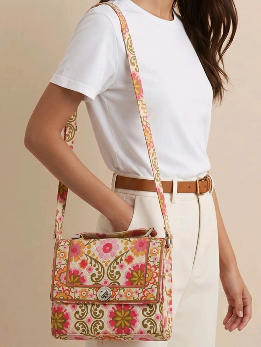 Vera Bradley Colorful Crossbody Bag 2010 Retired Print